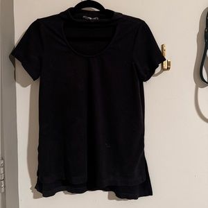 Velvet Suede scoop neck top